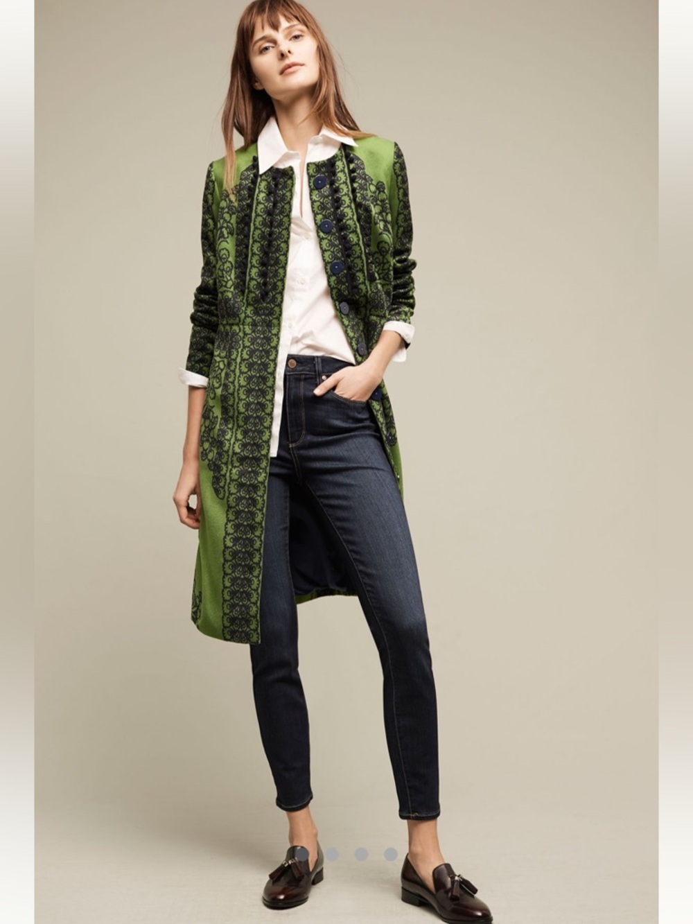 Plenty by Tracy Reese Emerald Pommed Veronika Coat